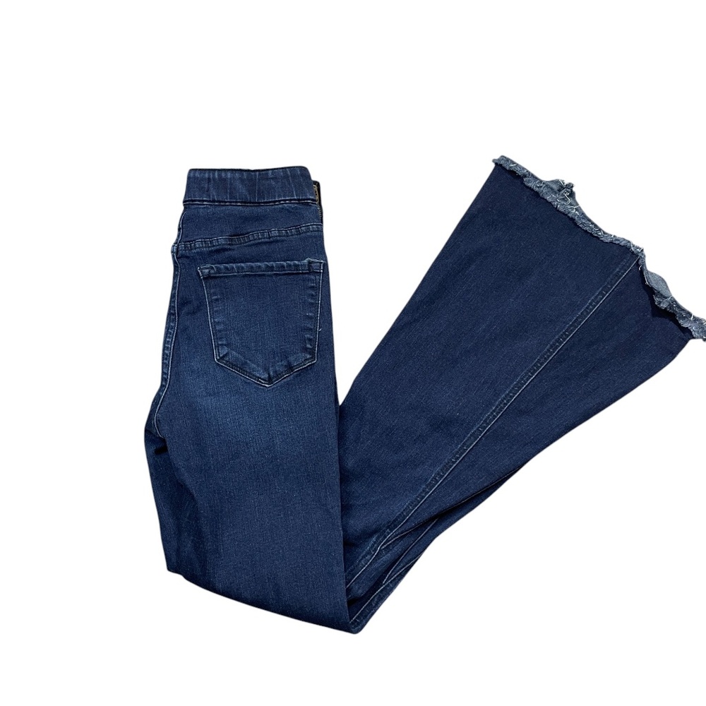 Flying Monkey 24 Jeans‎ Wide Leg Side Zip Elastic Waist (loose fastner)